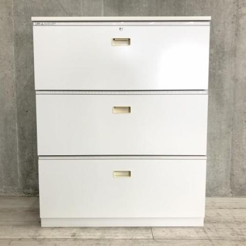 【中古】シンライン イトーキ/ITOKI ハイキャビネット／両開き＋3段ラテラル 498823 - 中古オフィス家具ならオフィスバスターズ