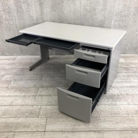 中古 オフィス用 デスク140cm 脇机 イス パネル 4点セット 引き取りのみ - オフィス用
