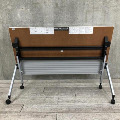 ITOKI イトーキ スタックテーブル ナチュラル/ホワイト 折り畳み 勉強机 学習 コンパクト キャスター 棚板 幕板 在宅 ワーク 省スペース  YH16609 中古オフィス家具 配送サイズ200