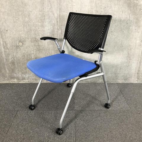 ブランド登録なし オフィスチェア 幅56cm 折りたたみ スタッキング可能 （ 法人限定 同色2脚セット ミーティングチェア 椅子 いす チェア  会議用 キャスター付き ） : リビングート ヤフー店 - 通販 - Yahoo!ショッピング