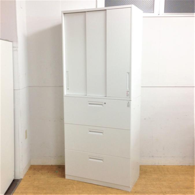 /オススメ(おすすめ) /人気商品大量の書類も一気に整理できます！■コクヨ　エディアシリーズ　3枚引戸＋3段ラテラル書庫セット　ホワイト
                        エディア
                                    中古
            