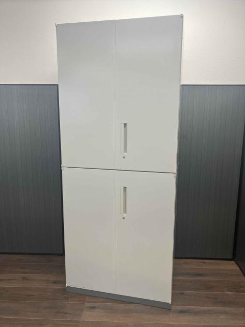 【在庫入れ替えSALE】ウチダ(内田洋行)　HS　ニューグレー　少し珍しい両開き×両開きの書庫セット
搬入経路でハイキャビネットを断念した方にもおすすめ
                        HSシリーズ
                                    中古
            