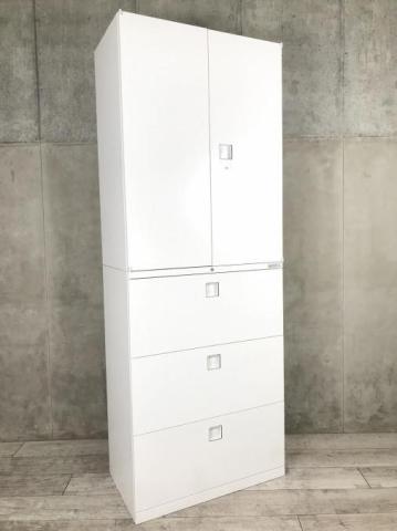 中古】レクトライン オカムラ/okamura ハイキャビネット／両開き＋3段ラテラル 485213 - 中古オフィス家具ならオフィスバスターズ