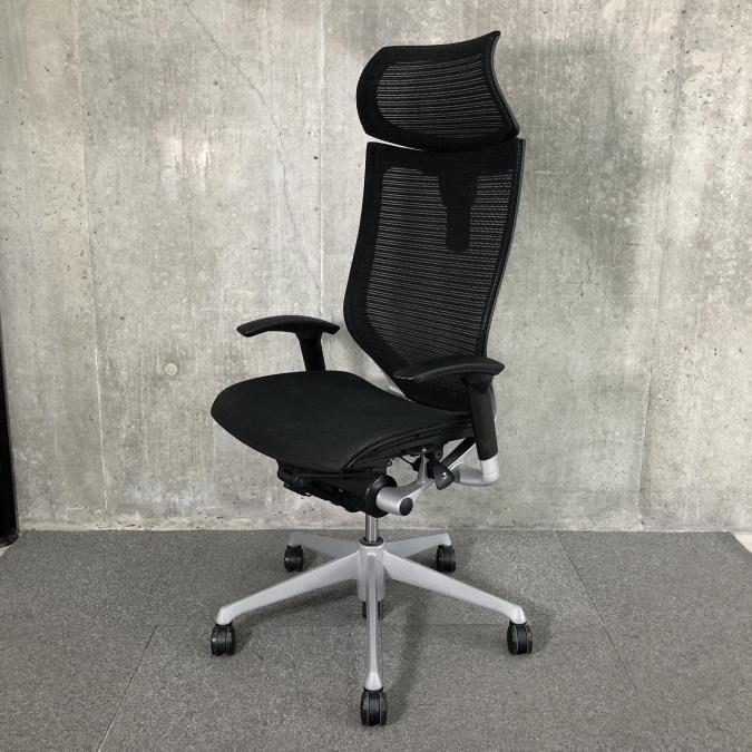 CP85AR-FDH1 オカムラ バロンチェア ハイバック 座メッシュ ブラック 可動肘 ブラックボディ ポリッシュフレームの通販【オフィスチェア 】【法人オフィス家具のオフィネット】