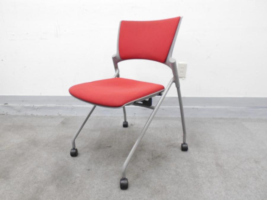 【関西倉庫在庫】　イトーキ　マノス　背座レッド　ホワイトシェル　ネスティングチェア　【弊社使用欄：A00998245】
                        マノスチェア
                                    中古
            