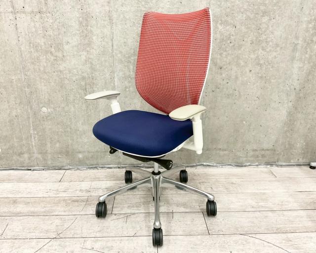 【中古】サブリナ  オカムラ（okamura） 肘付ハイバックチェア
