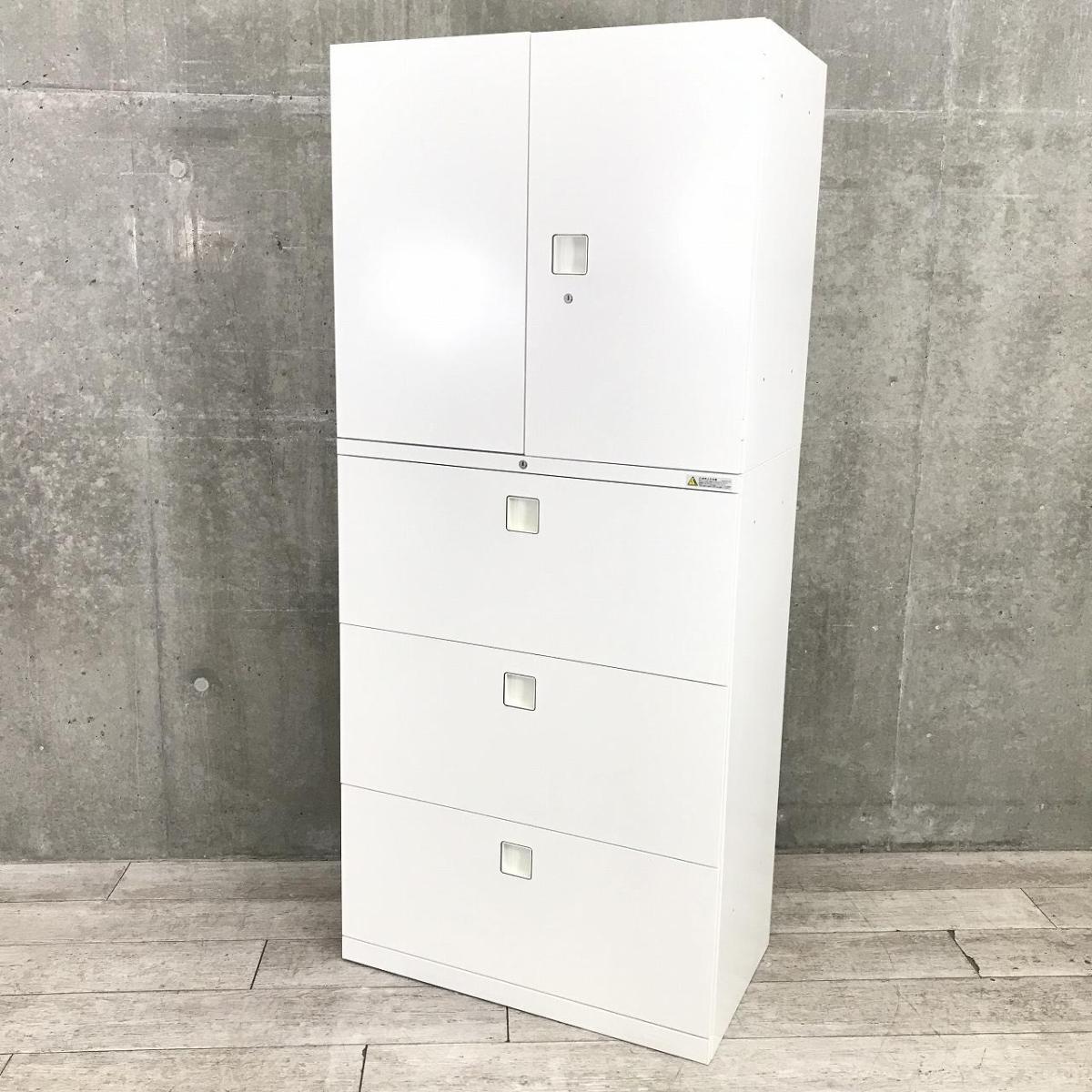 【大容量！人気商品の上下書庫セット】■オカムラ（okamura）　レクトライン　両開き(2段収納)＋3段ラテラル　書庫セット　■ホワイト　■シリンダー錠【オフィス書類をスッキリ整理！】
                        レクトライン
                                    中古
            