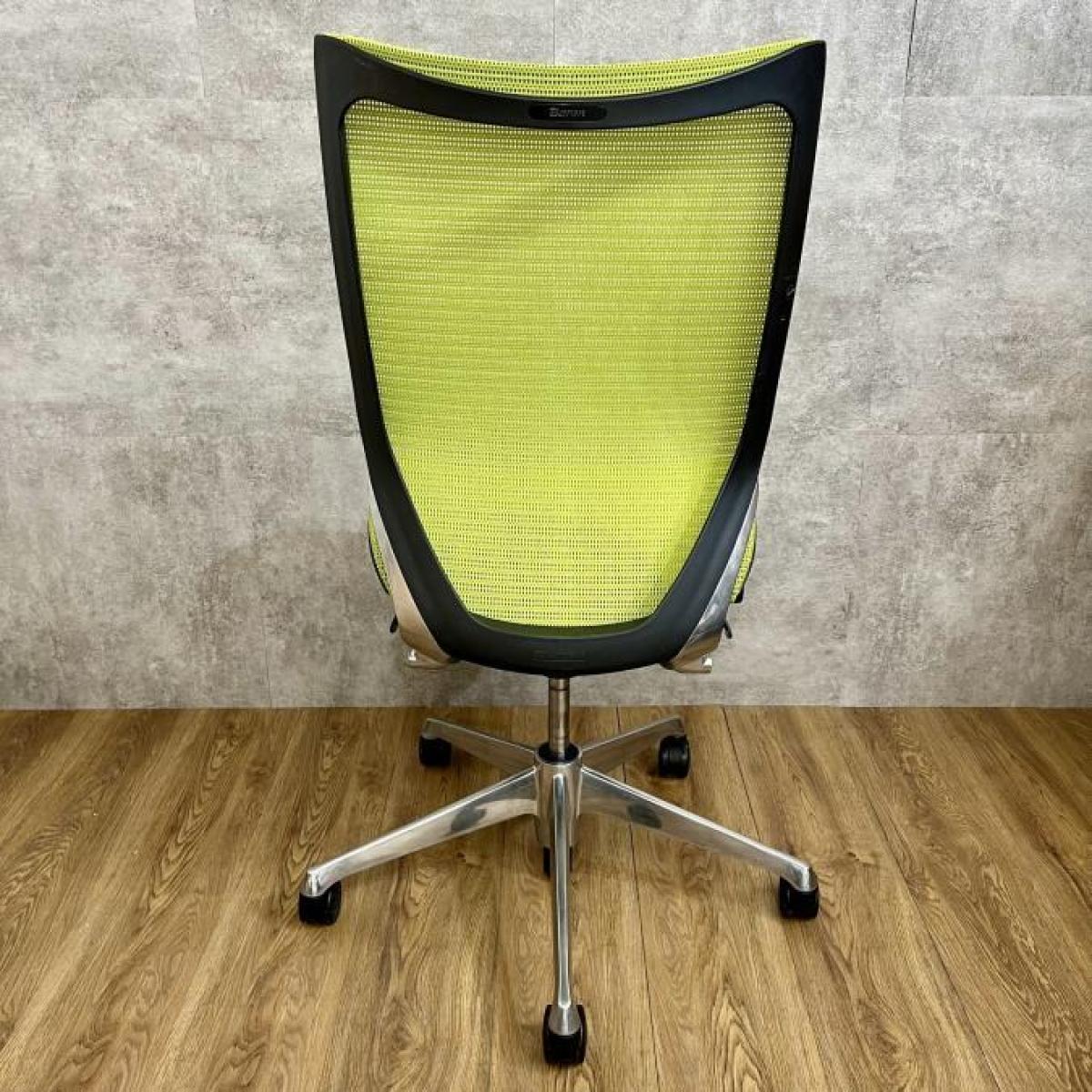 【訳あり】オカムラ（okamura）バロンチェア ハイバック メッシュ 中古】バロンメッシュチェア オカムラ/okamura 肘付ハイバック