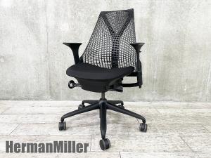 HermanMiller/ハーマンミラー　セイルチェア ブラック（背）xブラック（座） 前傾機能付き 現行アーム仕様【WS