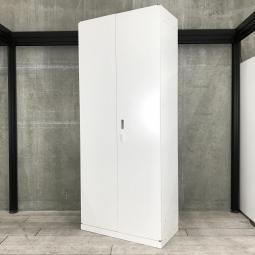 【扉が大きく開いて出し入れしやすい！たっぷり6段収納できます！ハイキャビネット！】■イトーキ製　シンラインシリーズ　両開き書庫　■ホワイト　■ダイヤル錠