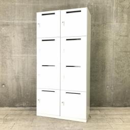 【投入口付の便利なメールロッカーが入荷！フリーアドレスオフィスにおすすめ！】■ウチダ（UCHIDA）　ハイパーストレージ（HS)シリーズ　パーソナルロッカー　■メールポスト付　■ダイヤル錠　■ホワイト