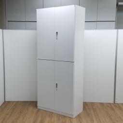 ★ウチダ 製　BEストレージシリーズ　ホワイト　高さ2150サイズ　シリンダー　オフィス書類をたっぷり収納できる、人気の書庫セット　両開き＋両開き　書庫セット！！