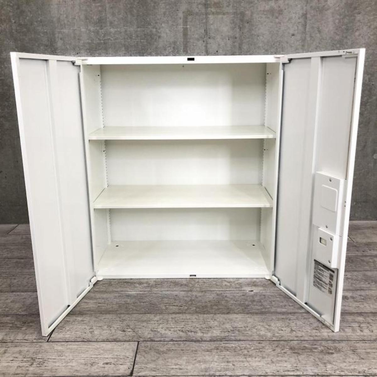 中古】レクトライン オカムラ/okamura ローキャビネット/両開き 中古】レクトライン オカムラ/okamura ローキャビネット/両開き