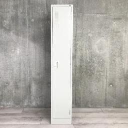 【急な増員時にも！衣類や貴重品をしっかり管理する縦型ロッカー！】■プラス（PLUS）製　LKシリーズ　1人用ロッカー　更衣ロッカー　■グレー　■シリンダー錠【掃除用具入れにも】【弊社使用欄：A01007174】