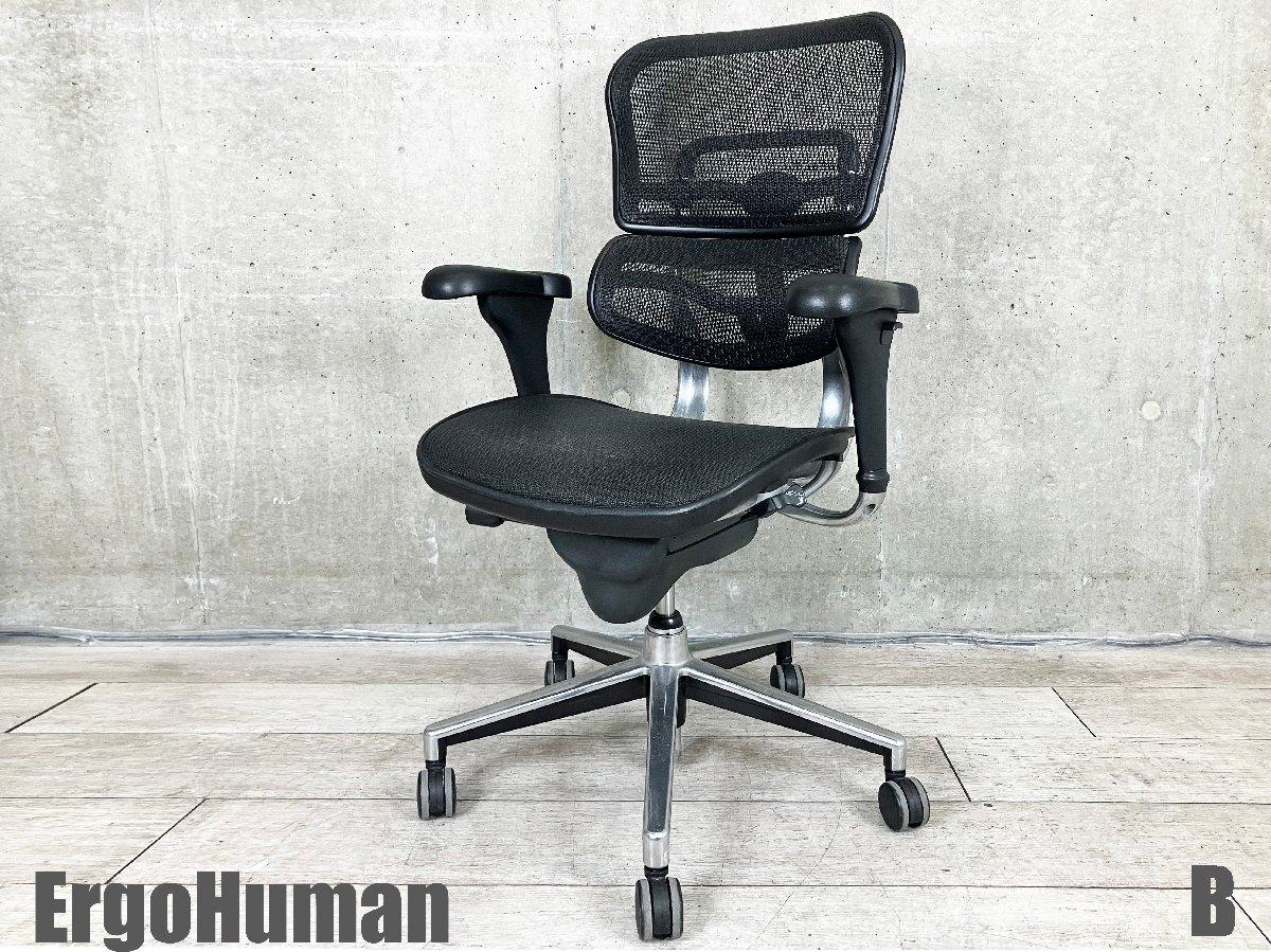 最安 中古】ベーシック Ergohuman/エルゴヒューマン 肘付ハイバック 椅子