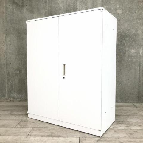 【博】【定番タイプ】/観音開き/両開き/■ウチダ　BEストレージ　ホワイト　両開き書庫