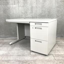 【幅1100㎜！ちょうどいいサイズ感の片袖机が入荷！スタンダードなデザインで使いやすい】■KOKUYO（コクヨ）　新MX（MX＋）シリーズ　片袖デスク　■シリンダー錠　■ニューグレー【AD】