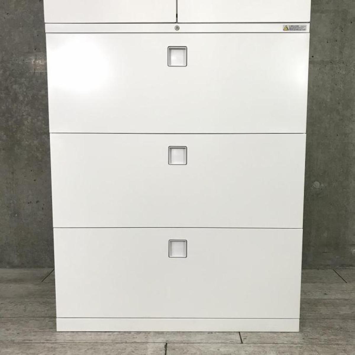 中古】レクトライン オカムラ/okamura ハイキャビネット/両開き 中古】レクトライン オカムラ/okamura ハイキャビネット/両開き