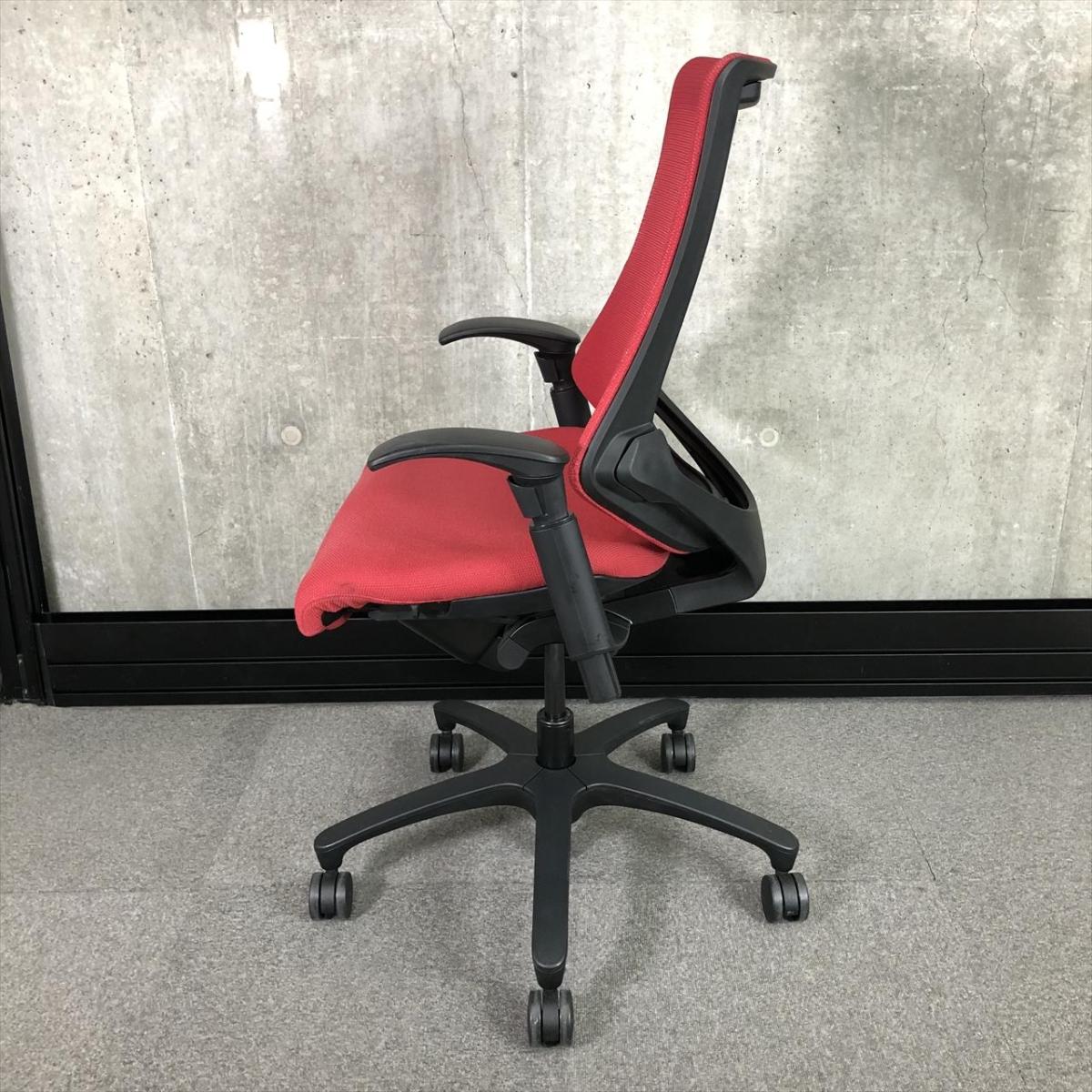 中古】エフメッシュ イトーキ/ITOKI 肘付ハイバックチェア 515732 