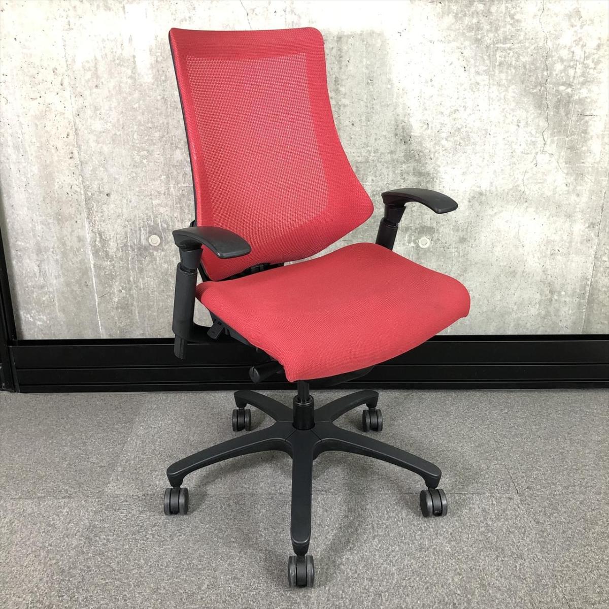 中古】エフメッシュ イトーキ/ITOKI 肘付ハイバックチェア 515732 
