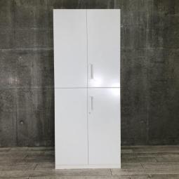 【収納物がひとめで分かる両開き戸の書庫セット商品！】■コクヨ（KOKUYO）製　エディア（EDIA） 両開き＋両開き　書庫セット　ハイキャビネット　■ホワイト　■奥行き450mm　■シリンダー錠