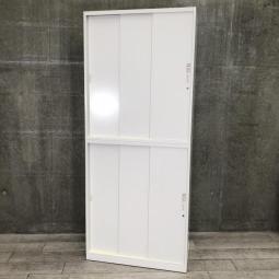 【引き違い＋引き違いのセット書庫！スライド戸なので通路幅も有効活用！】■オカムラ製　レクトラインシリーズ　3枚引戸　引き違い＋引き違い　セット書庫　■ホワイト　■シリンダー鍵