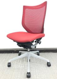 【オカムラ製高級チェア】OAチェア（肘無）/オカムラ/バロン/レッド/福岡/中古家具/オフィス家具/腰痛対策/安い