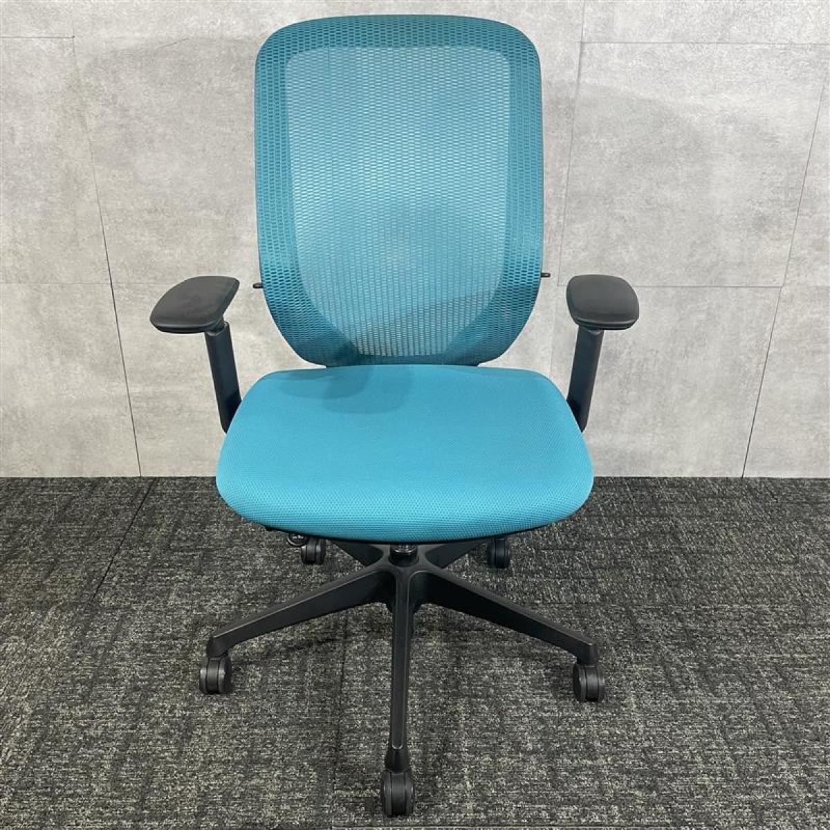 中古】オカムラ シルフィー ヘッドレスト 可動肘 バックカーブ