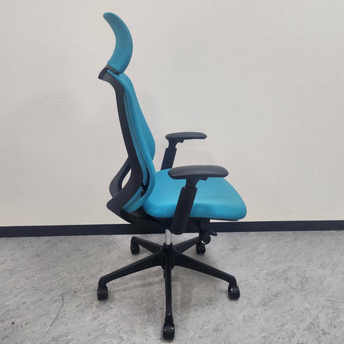 シルフィー 2020年製 オカムラ チェア OKAMURA ブルー（中古品