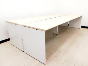 幅4800mm/8名分デスク　分割天板で組立簡単！搬入ラクラク！【倉庫在庫品】
■コクヨ/ワークヴィスタ/ナチュラル