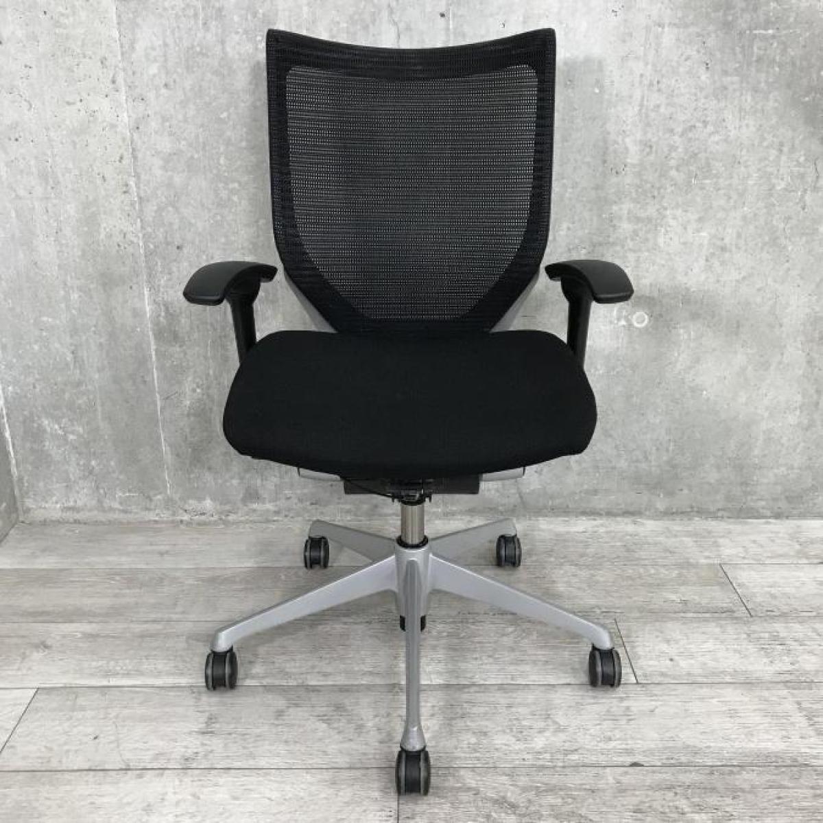 中古】バロンチェア オカムラ/okamura 肘付ローバックチェア 中古】バロンチェア オカムラ/okamura 肘付ローバックチェア