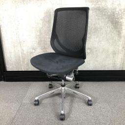 【関東倉庫在庫品】【ワーカーの姿勢をサポートするチェア！】■オカムラ製　ゼファー　肘無ハイバックチェア　■ブラック【弊社使用欄：A00980509】【ECBMC】【在庫入替セール品につき限定特価！】
