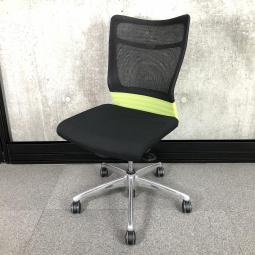 【関東倉庫在庫品】【快適な座り込みを実現できる！】■オカムラ製　フィーゴメッシュ　肘無ミドルバッグチェア　■ライトグリーン【弊社使用欄：A00968236】【ECBMC】【在庫入替セール品につき限定特価！】