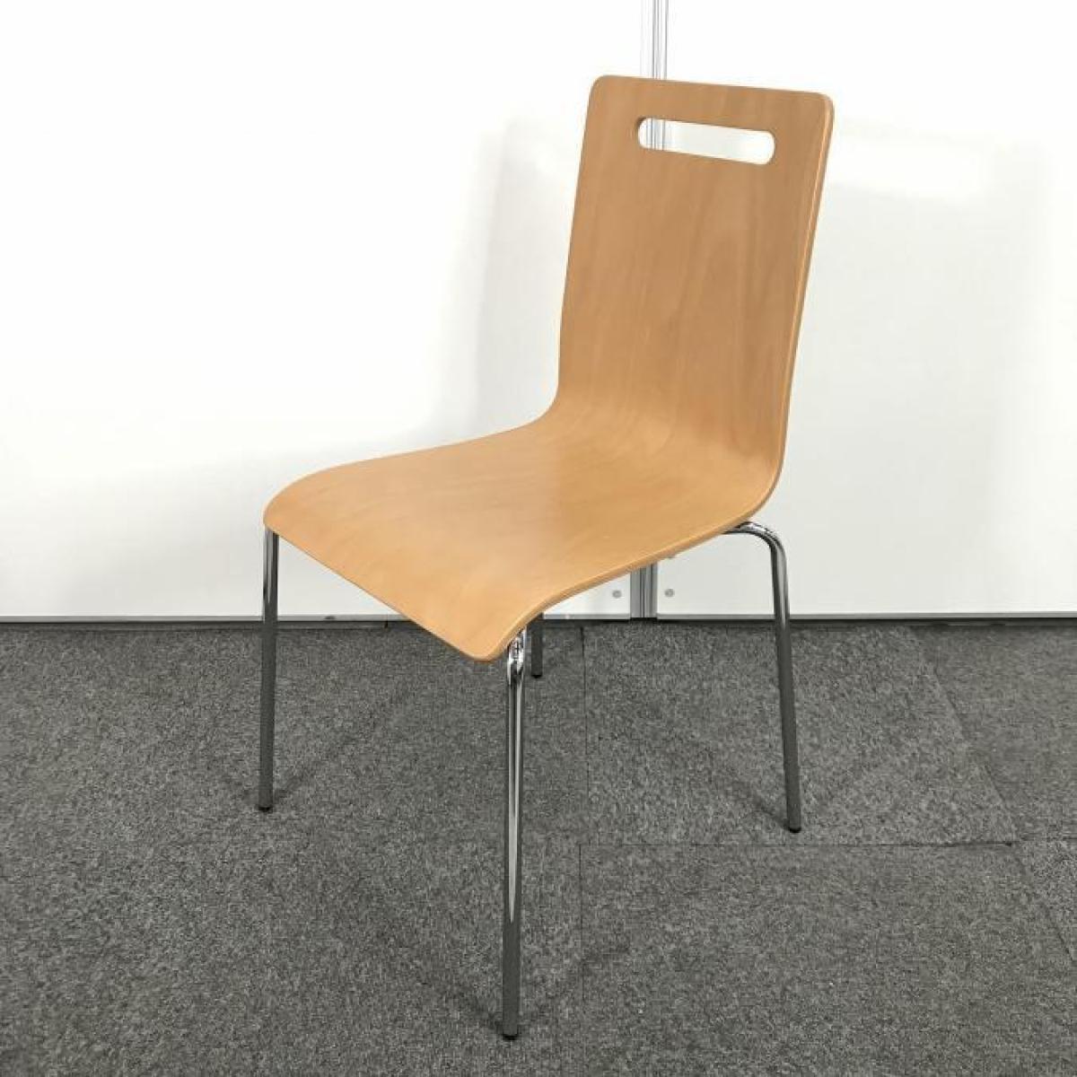 【シンプルモダンなスタッキングチェア！】■オリバー (oliver)製　スタッキングチェア　S・CS-9612Aチェア　キャスター無し　■木目ナチュラル
                        その他シリーズ
                                    中古
            