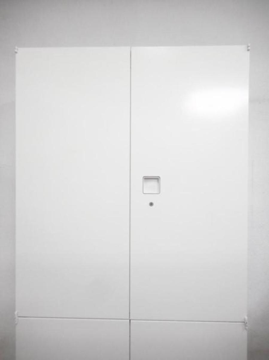 中古】レクトライン オカムラ/okamura ハイキャビネット/両開き 中古】レクトライン オカムラ/okamura ハイキャビネット/両開き