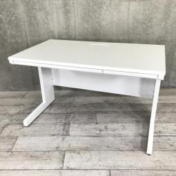 【大人気商品！広く使える横幅1200ｍｍサイズ！】■ウチダ（UCHID）製　スカエナシリーズ　平机　引き出し付　■ホワイト　■配線Sタイプ