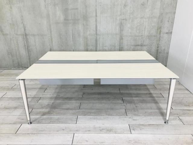 【24/③】【西】【入替対象商品】【限定1台！明るいナチュラル天板！！】オカムラ　プリシード　２枚天板　ナチュラル　木目　W2000　4本脚　ミーティングテーブル【天神ビッグバン】【天神BBB】【博多コネクティッド】【博多コネクティッドボーナス】熊本のオフィス用品一式ご手配可能！