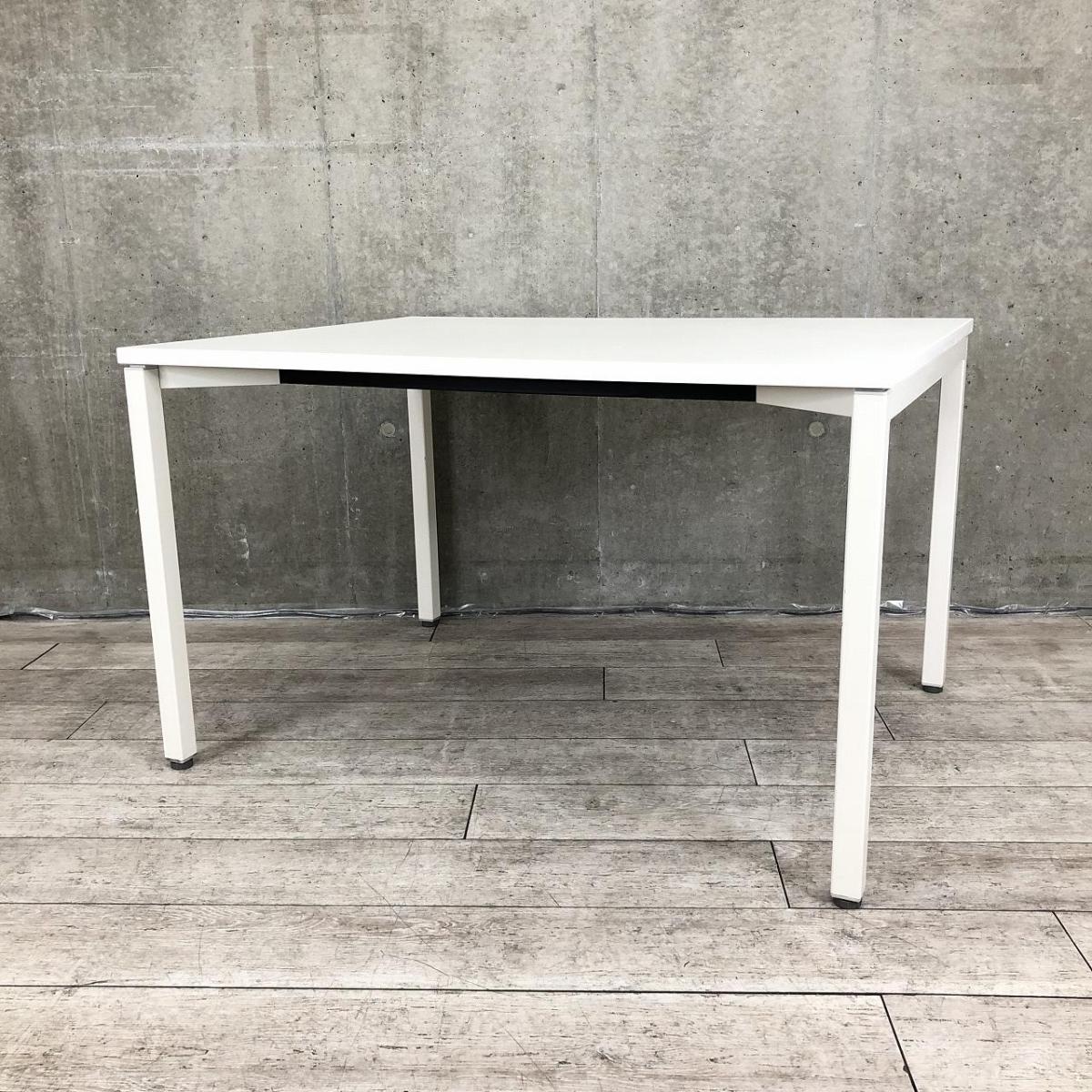 【定価約8万円】【シンプルで使い勝手のいいミーティングテーブル！】■ウチダ（UCHIDA）製　ノティオ（notio）シリーズ　会議用　ミーティングテーブル　4本脚　W1200×D900㎜　■天板：ホワイト
                        ノティオ
                                    中古
            
