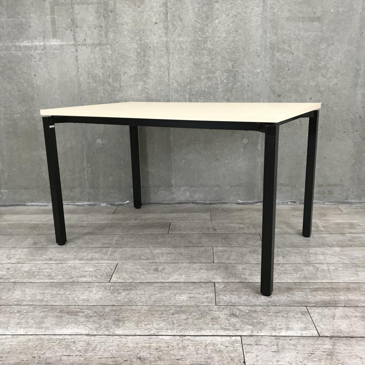 【定価約7万円】【打ち合せ・休憩室にも！幅1200㎜のクールなミーティングテーブル！】■コクヨ（KOKUYO）製　ジュート（JUTO）　ミーティングテーブル　4本脚　W1200×D750㎜　■天板：ナチュラル　脚：ブラック
                        JUTO
                                    中古
            