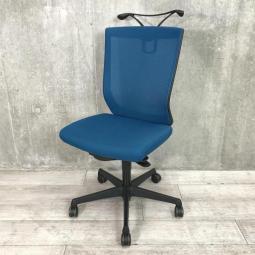 【法人のお客様に大人気のシリーズがロット入荷！】■オカムラ(okamura)　■エスクードメッシュ(ESCUDOmesh)　■ターコイズブルー　■肘無し　■コートハンガー付き