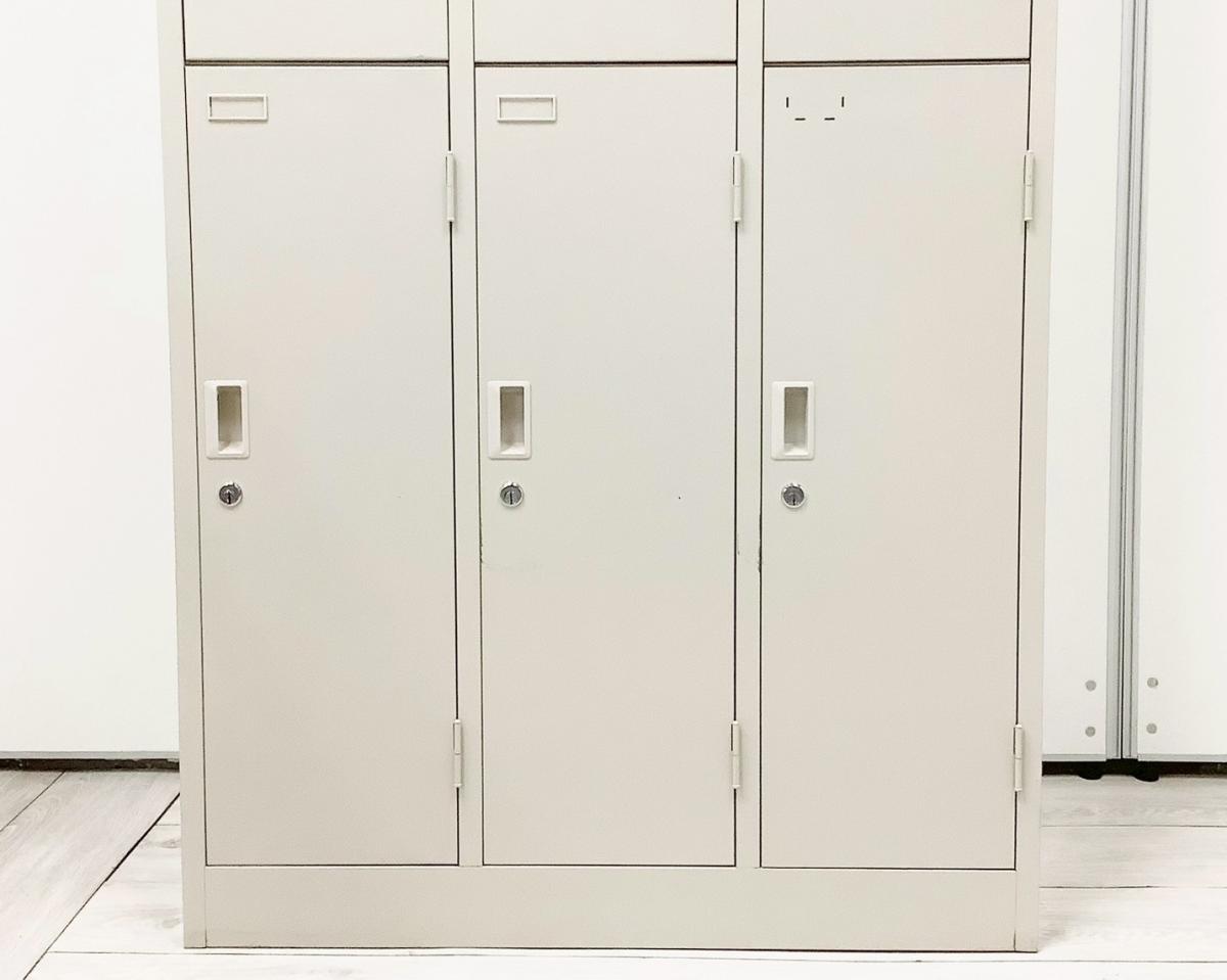 中古】システム システムロッカーNS-3連2段 ウチダ/UCHIDA 6人用