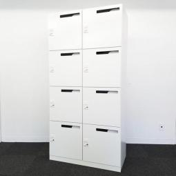 大量ロット入荷！コクヨの8人用パーソナルロッカー入荷！■キーレスな便利なダイヤル錠■投函口有り■ダイヤル検索キー（非常解除キー）は別売り【関西倉庫在庫品】　中古　フリーアドレス　ホワイト