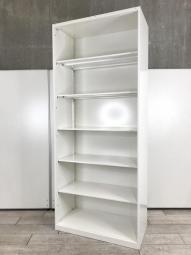 【出し入れしやすい！大容量オープンキャビネット！よく使う資料やカタログ収納にオススメ！】■オカムラ（okamura）製　レクトライン　オープン書庫　ハイキャビネット　■ホワイト　■W900×D450×H2150mm