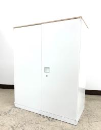 【4台入荷】状態良好オフィス必須アイテム両開きキャビネットレクトライン（RectLine）※天板木目仕様◆オカムラ製 オフィスバスターズ　梅田本店