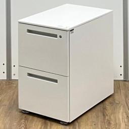 イトーキ製　CZRワゴン　ホワイト　H610サイズ　キャスターロック付き　A4ファイル2段収納可能！　コンパクトな高さの2段ワゴン！　デスクインワゴン　2段ワゴン！！