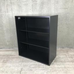 【見える化とコスパにフォーカスしたオープン書庫！レアなブラックカラーで入荷！】■コクヨ（KOKUYO）製　エディア（EDIA）シリーズ　オープン書庫　ローキャビネット　■W900×D450㎜　■ブラック　※ベース無