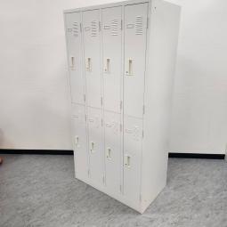【希少在庫入荷！国内メーカー製の8人用ロッカーが入荷！】■NAIKI（ナイキ）　8人用更衣ロッカー　■シリンダー錠　■ライトグレー 【2504】弊社使用欄【A01008323】