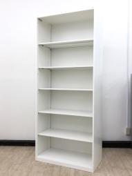 【連結穴あり】【大迫力収納キャビネット！】オカムラ レクトライン　ホワイト　ハイキャビネット　オープン