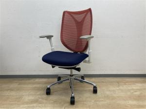【在庫入れ替えSALE】ワークチェア アームレスト付 可動肘 ホワイトボディ■Okamura/オカムラ ・Sabrina/サブリナスタンダート