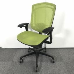 【在庫入替セール品】【オカムラの最高峰メッシュチェア！】■オカムラ製（okamura）　コンテッサ 　ハイバック肘付き　■背面メッシュ　可動肘　■グリーン/オススメ(おすすめ) /人気商品【弊社使用欄：A00972892】